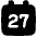 Date 27 Calendar Icon from Plump Solid Set