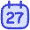 Date 27 Calendar Icon from Flex Duo Set