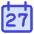 Date 27 Calendar Icon from Core Duo Set