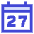 Date 27 Calendar Icon from Sharp Duo Set