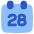 Date 28 Calendar Icon from Plump Flat Set