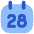 Date 28 Calendar Icon from Flex Flat Set