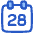 Date 28 Calendar Icon from Plump Duo Set