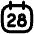 Date 28 Calendar Icon from Flex Remix Set