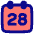 Date 28 Calendar Icon from Plump Pop Set