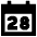 Date 28 Calendar Icon from Sharp Remix Set