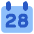 Date 28 Calendar Icon from Core Flat Set
