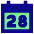 Date 28 Calendar Icon from Sharp Pop Set