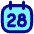 Date 28 Calendar Icon from Flex Pop Set