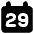 Date 29 Calendar Icon from Core Solid Set