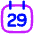 Date 29 Calendar Icon from Flex Neon Set
