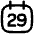Date 29 Calendar Icon from Flex Line Set