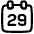 Date 29 Calendar Icon from Plump Line Set