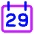 Date 29 Calendar Icon from Core Neon Set