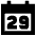 Date 29 Calendar Icon from Sharp Remix Set