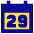 Date 29 Calendar Icon from Sharp Pop Set