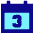 Date 3 Calendar Icon from Sharp Pop Set