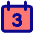 Date 3 Calendar Icon from Core Pop Set