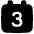 Date 3 Calendar Icon from Plump Solid Set