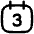Date 3 Calendar Icon from Flex Line Set