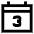 Date 3 Calendar Icon from Sharp Line Set