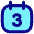 Date 3 Calendar Icon from Flex Pop Set