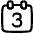 Date 3 Calendar Icon from Plump Line Set