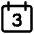 Date 3 Calendar Icon from Core Line Set