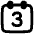 Date 3 Calendar Icon from Plump Remix Set