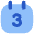Date 3 Calendar Icon from Flex Flat Set