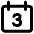Date 3 Calendar Icon from Core Remix Set
