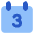 Date 3 Calendar Icon from Core Flat Set