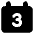 Date 3 Calendar Icon from Core Solid Set