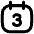 Date 3 Calendar Icon from Flex Remix Set