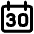 Date 30 Calendar Icon from Core Remix Set