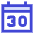 Date 30 Calendar Icon from Sharp Duo Set