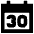 Date 30 Calendar Icon from Sharp Remix Set