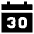 Date 30 Calendar Icon from Sharp Solid Set