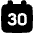 Date 30 Calendar Icon from Plump Solid Set