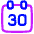 Date 30 Calendar Icon from Plump Neon Set