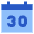 Date 30 Calendar Icon from Sharp Flat Set