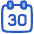 Date 30 Calendar Icon from Plump Duo Set