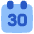 Date 30 Calendar Icon from Plump Flat Set