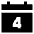 Date 4 Calendar Icon from Sharp Solid Set