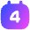 Date 4 Calendar Icon from Flex Gradient Set