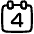 Date 4 Calendar Icon from Plump Line Set
