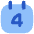 Date 4 Calendar Icon from Flex Flat Set