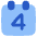 Date 4 Calendar Icon from Plump Flat Set