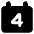 Date 4 Calendar Icon from Core Solid Set