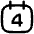 Date 4 Calendar Icon from Flex Line Set